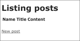 Posts Index screenshot Posts Index screenshot